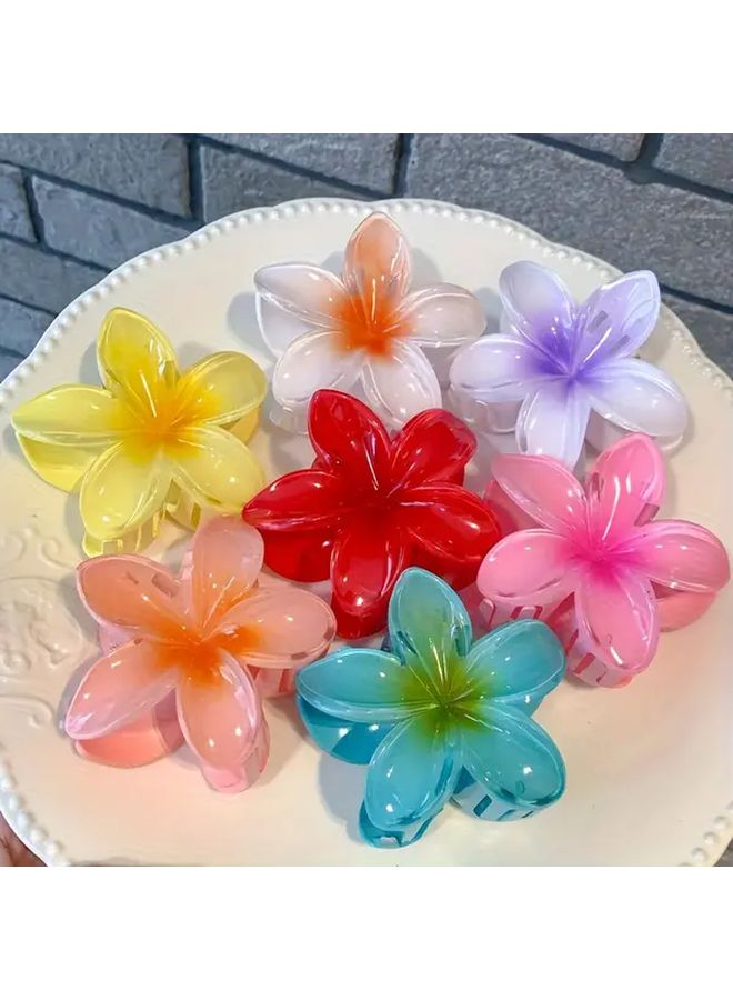 Ice Crystal Sense Floral Hair Clips 7pcs Set for Daily Wear and Parties - Image 3